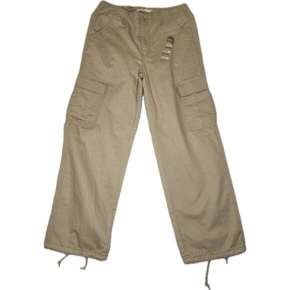 Levi's Womens 94 Baggy Cargo Pants Beige Khaki Utility 28x30 NWT - Picture 2 of 9